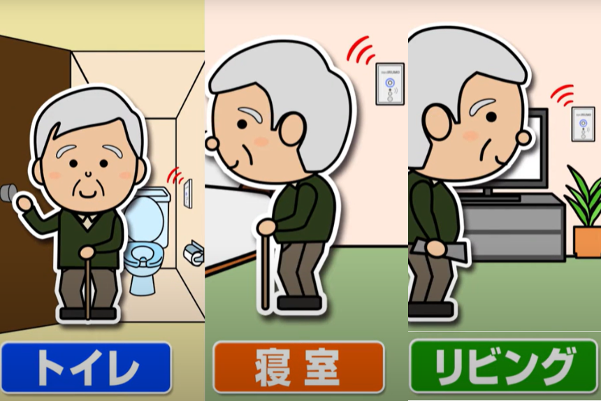 生活の様子を把握できるセンサーで、いつでもどこからでも見守り